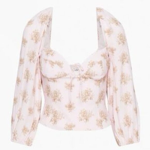 Wilfred Novella ls blouse floral pink XL L read - Picture 1 of 3